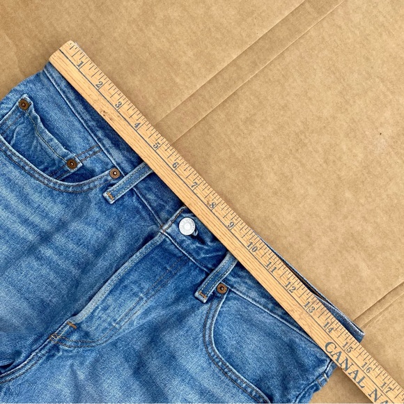 Levi’s Levi Strauss Button Fly Blue Jean Denim Cut Off Raw Hem Shorts Sz 27 - Picture 11 of 11